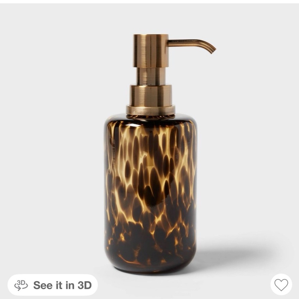 Threshold Amber Tortoise Glass Soap Dispenser